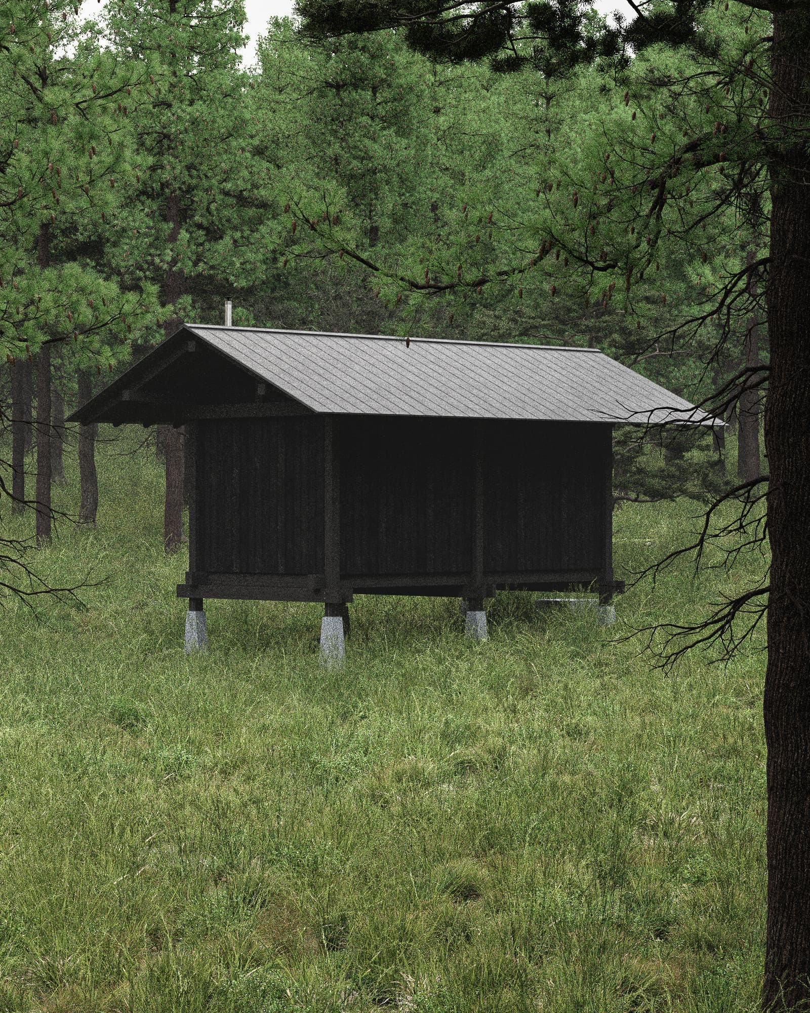 Sauna on stone foundations